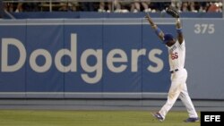 El cubano Yasiel Puig de Los Ángeles Dodgers. 